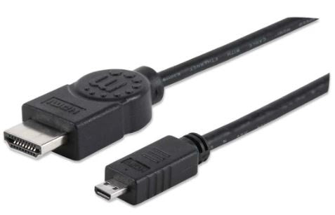 324427 Cable HDMI Macho a micro HDMI Macho - Blindado, Negro, 2 m; resolucion 4K a 30Hz. 324427 Cable HDMI Macho a micro HDMI Macho - Blindado, Negro, 2 m; resolucion 4K a 30Hz.